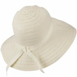 Jeanne Simmons Women's Bucket Shaped Hat With Ribbon -Adams Shop hr003cr 3