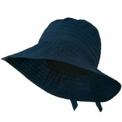 Jeanne Simmons Women's Bucket Shaped Hat With Ribbon -Adams Shop hr004cr 1 1