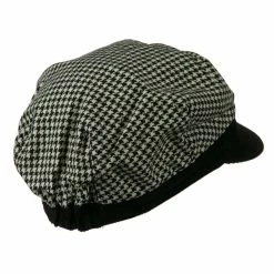 Jeanne Simmons Libby Houndstooth Cabbie Cap -Adams Shop hs001cb 3
