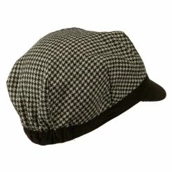 Jeanne Simmons Libby Houndstooth Cabbie Cap -Adams Shop hs003cb 3