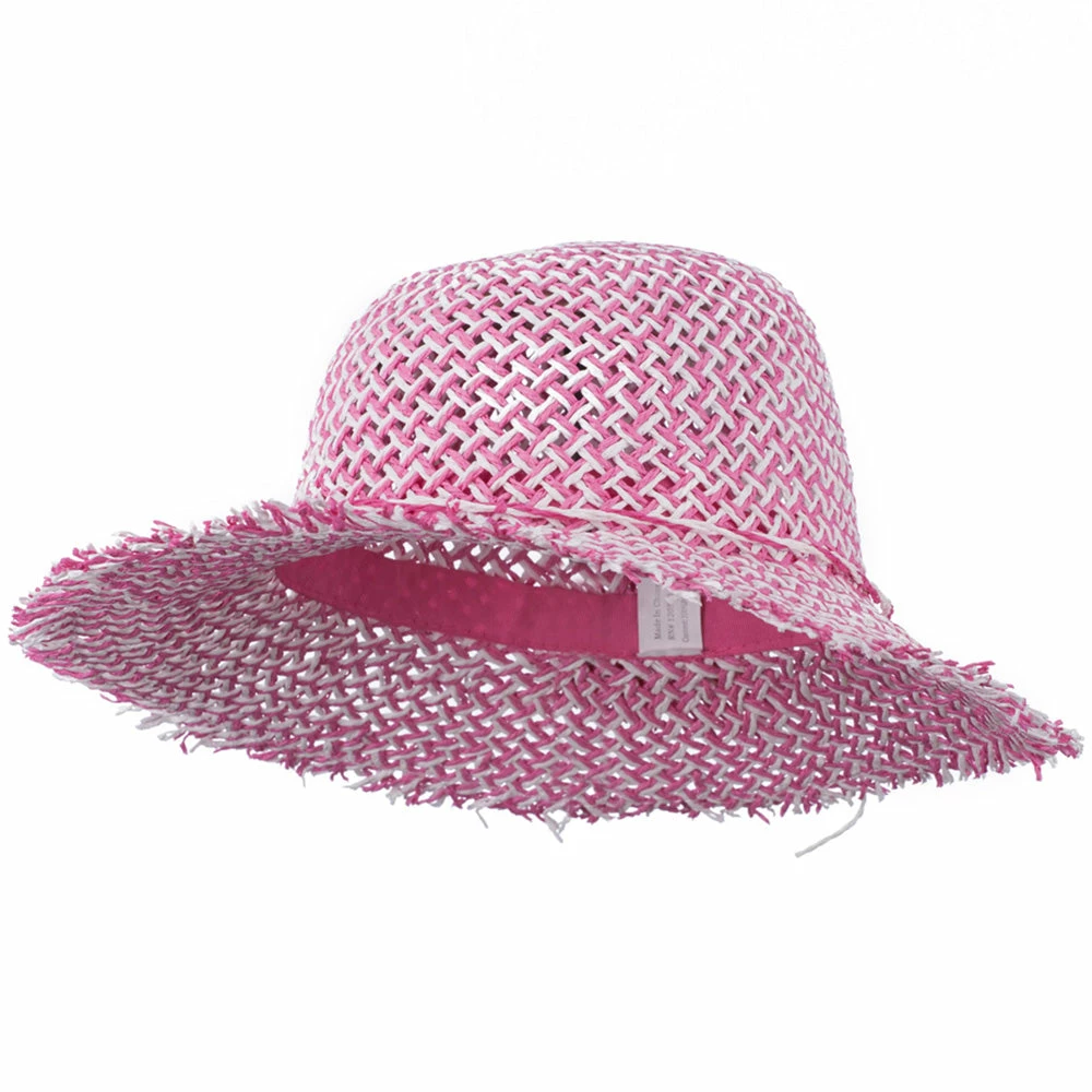 Jeanne Simmons Girl's Toyo Hat With Criss Cross Open Weave Design 3 Jeanne Simmons Girl's Toyo Hat With Criss Cross Open Weave Design