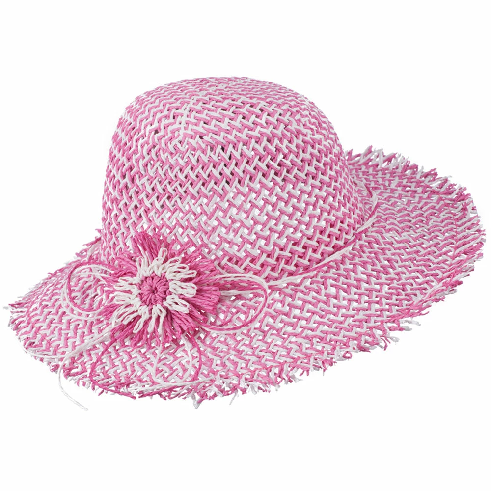 Jeanne Simmons Girl's Toyo Hat With Criss Cross Open Weave Design 4 Jeanne Simmons Girl's Toyo Hat With Criss Cross Open Weave Design - Image 2