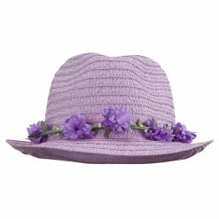 Something Special Women's Flower Lei Paper Fedora -Adams Shop if004cf lavender 5 1