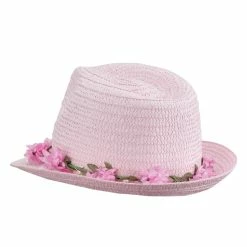 Something Special Women's Flower Lei Paper Fedora -Adams Shop if005cf pink 2 1