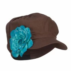 Something Special Flower Ribbon Trim Newsboy Cap