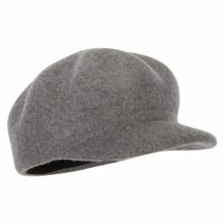 Jeanne Simmons Women's Six Point Wool Felt Cap Style Newsboy Hat -Adams Shop ix001nb grey 4