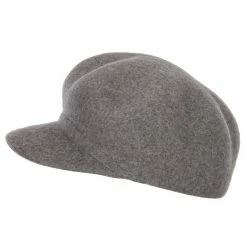 Jeanne Simmons Women's Six Point Wool Felt Cap Style Newsboy Hat -Adams Shop ix001nb grey 5