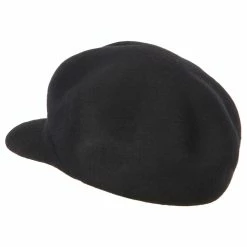 Jeanne Simmons Women's Six Point Wool Felt Cap Style Newsboy Hat -Adams Shop ix002nb black 2