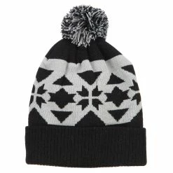 MG Jacquard Knit Pom Beanie -Adams Shop ja001di black grey 5 2