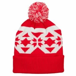 MG Jacquard Knit Pom Beanie -Adams Shop ja004di red white 5 2