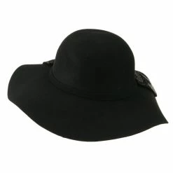 Something Special Wool Felt Wide Brim With Big Sequin Bow Hat 29 Something Special Wool Felt Wide Brim With Big Sequin Bow Hat -Adams Shop jo001fp black 3