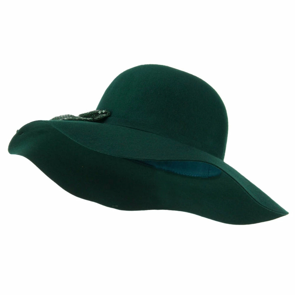 Something Special Wool Felt Wide Brim With Big Sequin Bow Hat 4 Something Special Wool Felt Wide Brim With Big Sequin Bow Hat - Image 2