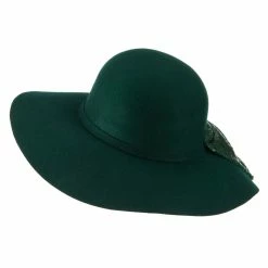 Something Special Wool Felt Wide Brim With Big Sequin Bow Hat 24 Something Special Wool Felt Wide Brim With Big Sequin Bow Hat -Adams Shop jo002fp green 3