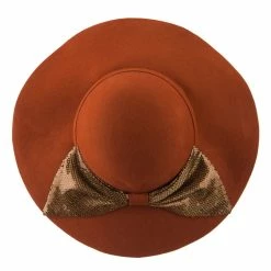 Something Special Wool Felt Wide Brim With Big Sequin Bow Hat 36 Something Special Wool Felt Wide Brim With Big Sequin Bow Hat -Adams Shop jo003fp pecan 5