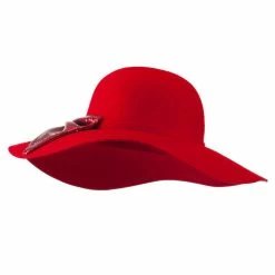 Something Special Wool Felt Wide Brim With Big Sequin Bow Hat 38 Something Special Wool Felt Wide Brim With Big Sequin Bow Hat -Adams Shop jo004fp red 2