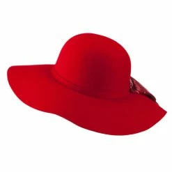 Something Special Wool Felt Wide Brim With Big Sequin Bow Hat 39 Something Special Wool Felt Wide Brim With Big Sequin Bow Hat -Adams Shop jo004fp red 3