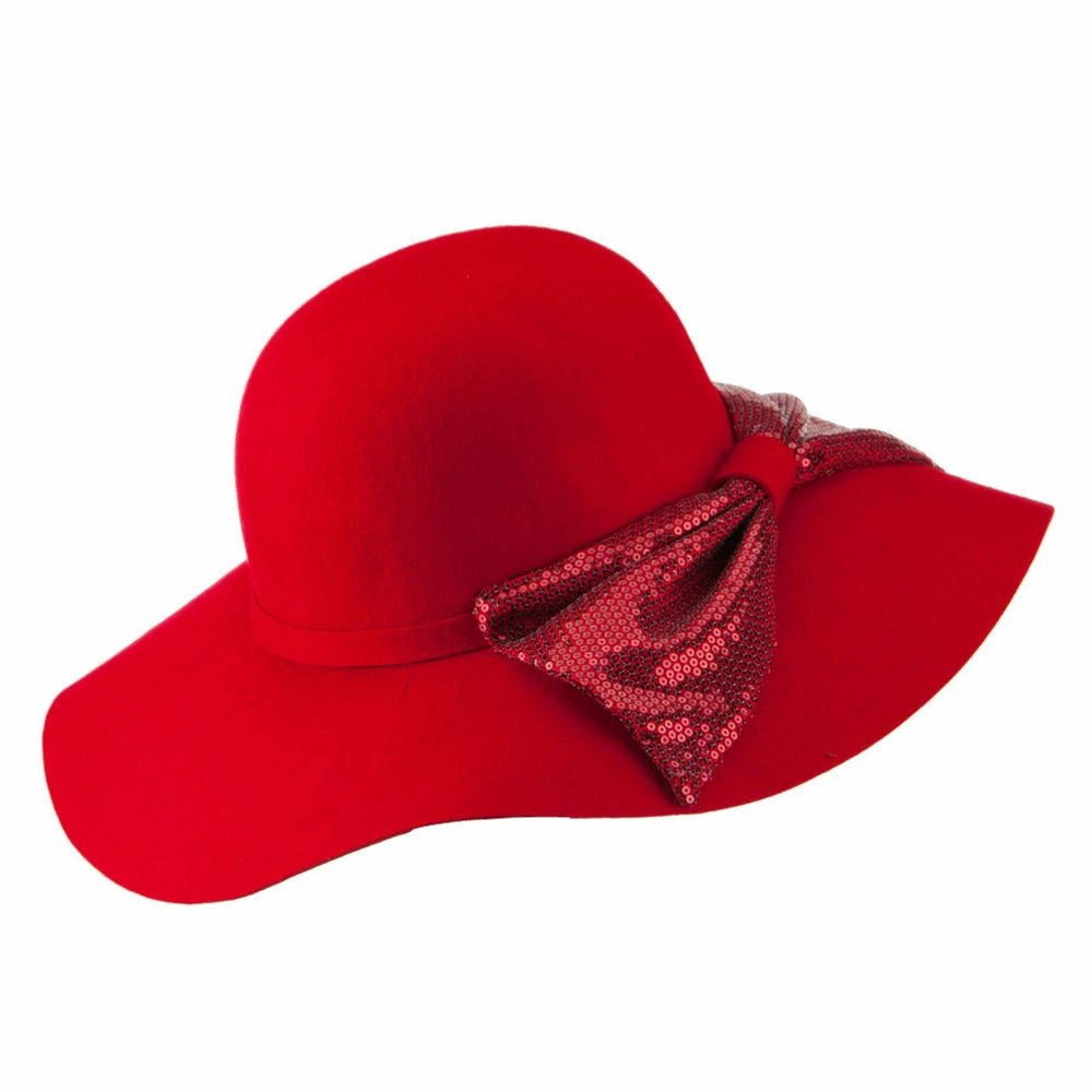 Something Special Wool Felt Wide Brim With Big Sequin Bow Hat 21 Something Special Wool Felt Wide Brim With Big Sequin Bow Hat - Image 19