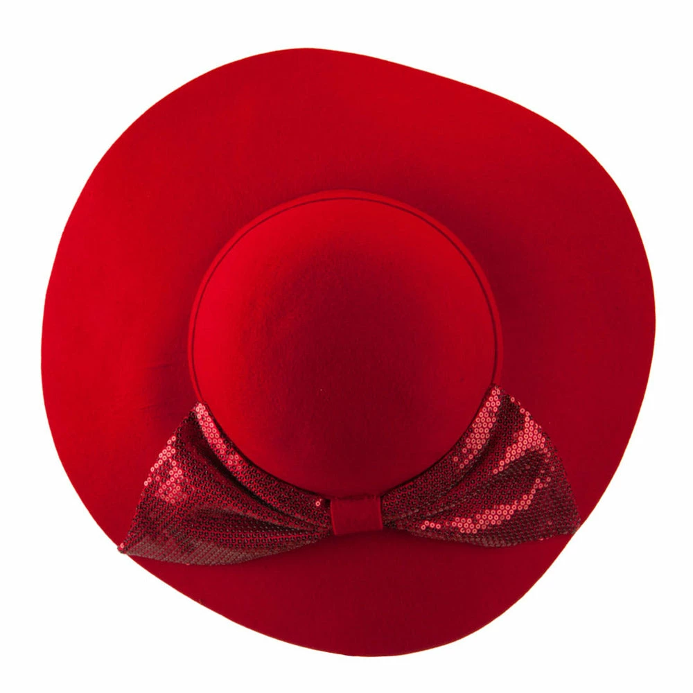 Something Special Wool Felt Wide Brim With Big Sequin Bow Hat 22 Something Special Wool Felt Wide Brim With Big Sequin Bow Hat - Image 20