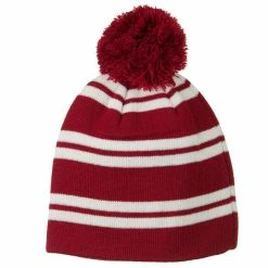 Outdoor Jacquard White Stripe Knit Beanie With Pom 71 Outdoor Jacquard White Stripe Knit Beanie With Pom -Adams Shop jw001bs cardinal 5