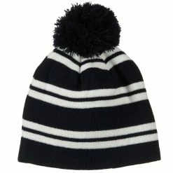 Outdoor Jacquard White Stripe Knit Beanie With Pom 78 Outdoor Jacquard White Stripe Knit Beanie With Pom -Adams Shop jw004bs 5