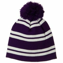 Outdoor Jacquard White Stripe Knit Beanie With Pom 88 Outdoor Jacquard White Stripe Knit Beanie With Pom -Adams Shop jw006bs 5