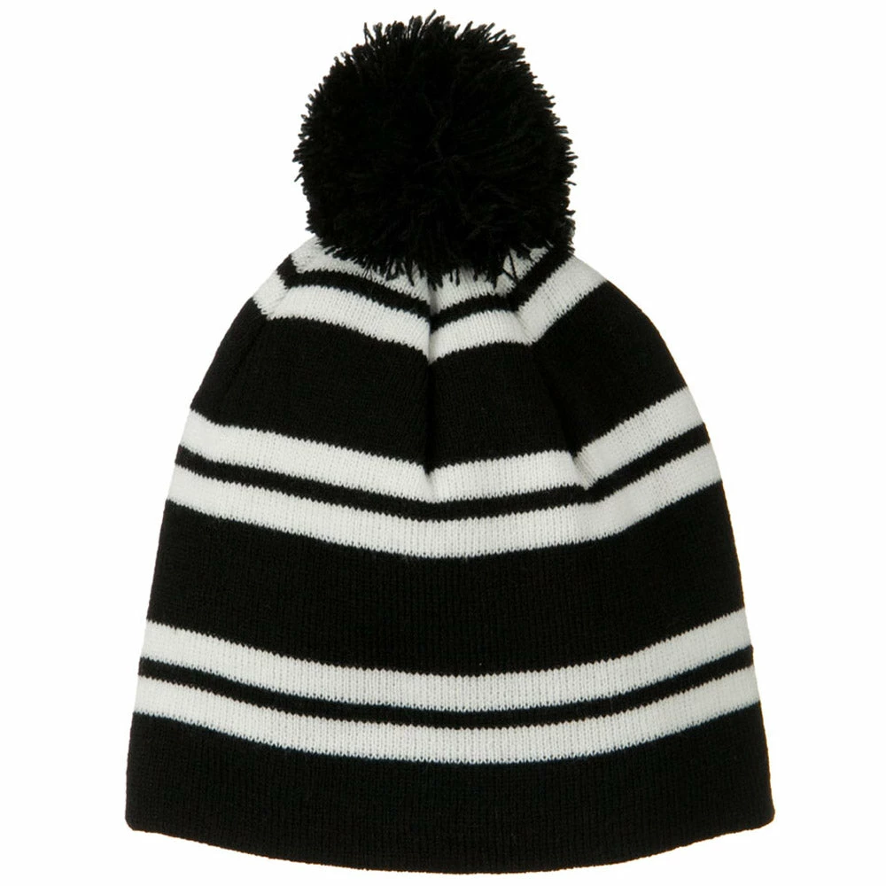 Outdoor Jacquard White Stripe Knit Beanie With Pom 19 Outdoor Jacquard White Stripe Knit Beanie With Pom - Image 17