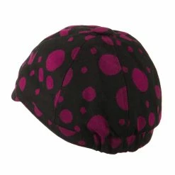 Jeanne Simmons Girl's Polka Dots Elastic Cabby Cap -Adams Shop ka002nb fuchsia 2