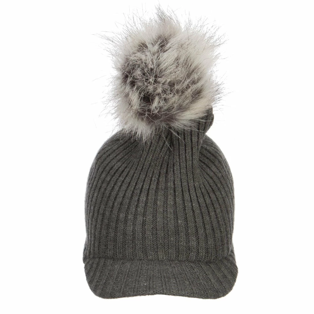 Hatiya Pom Pom Knit Brim Beanie 7 Hatiya Pom Pom Knit Brim Beanie - Image 5