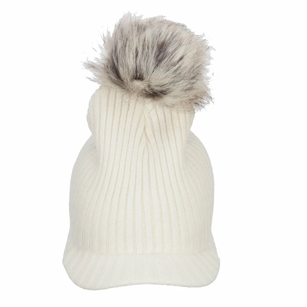 Hatiya Pom Pom Knit Brim Beanie 12 Hatiya Pom Pom Knit Brim Beanie - Image 10
