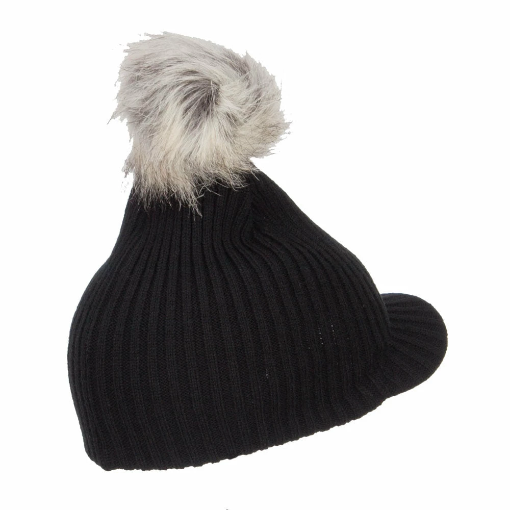 Hatiya Pom Pom Knit Brim Beanie 15 Hatiya Pom Pom Knit Brim Beanie - Image 13