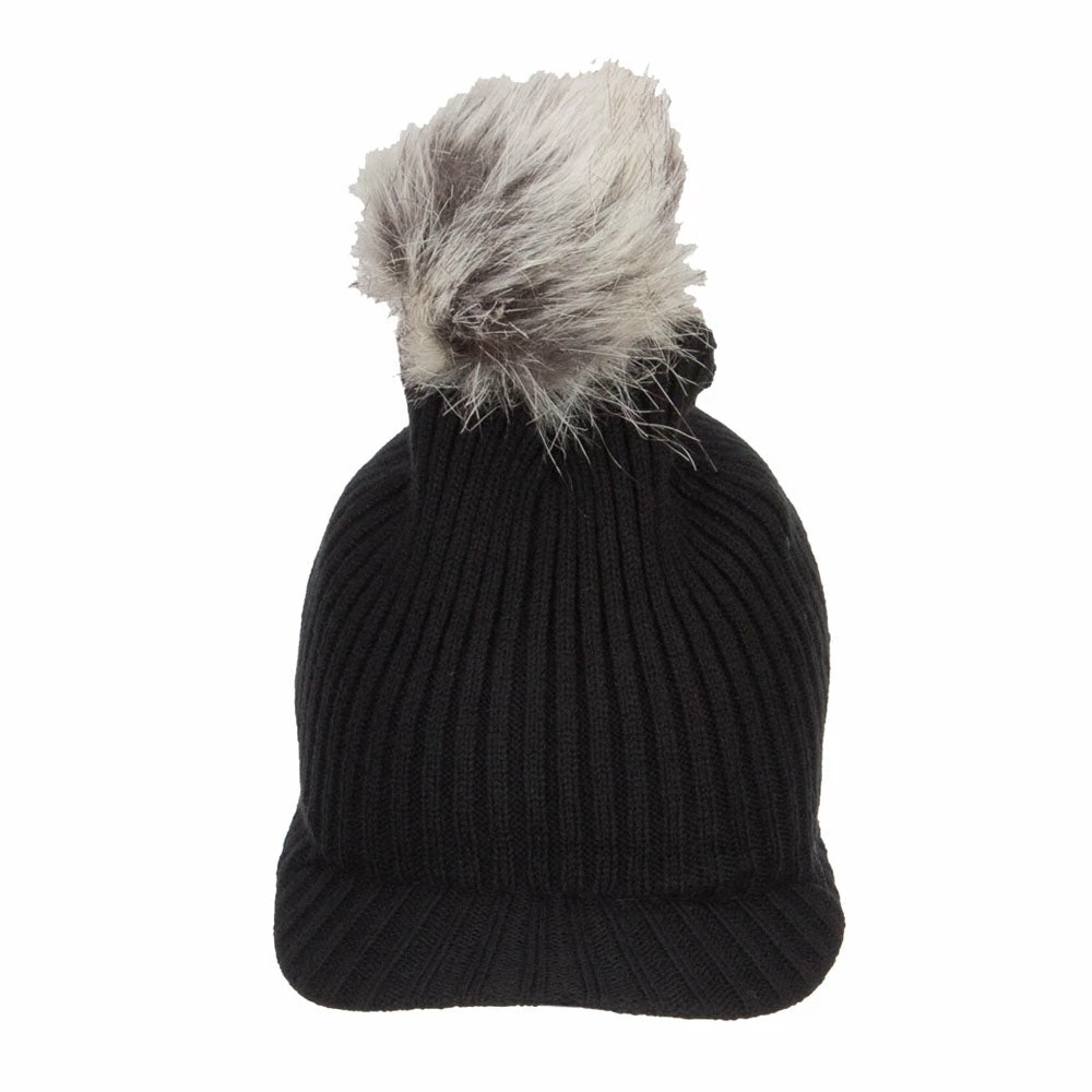 Hatiya Pom Pom Knit Brim Beanie 17 Hatiya Pom Pom Knit Brim Beanie - Image 15