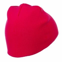 MG 8 Inch Knitted Short Beanie -Adams Shop kb015bs magenta 4