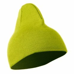 MG 8 Inch Knitted Short Beanie -Adams Shop kb016bs lime 4