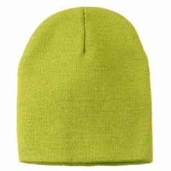 MG 8 Inch Knitted Short Beanie -Adams Shop kb016bs lime 5