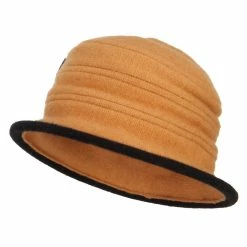 Jeanne Simmons Women's Flower Boiled Wool Bucket Hat -Adams Shop kn005bh yellow black 1