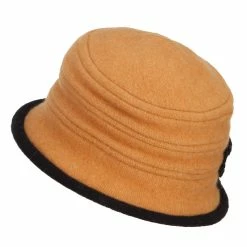 Jeanne Simmons Women's Flower Boiled Wool Bucket Hat -Adams Shop kn005bh yellow black 2