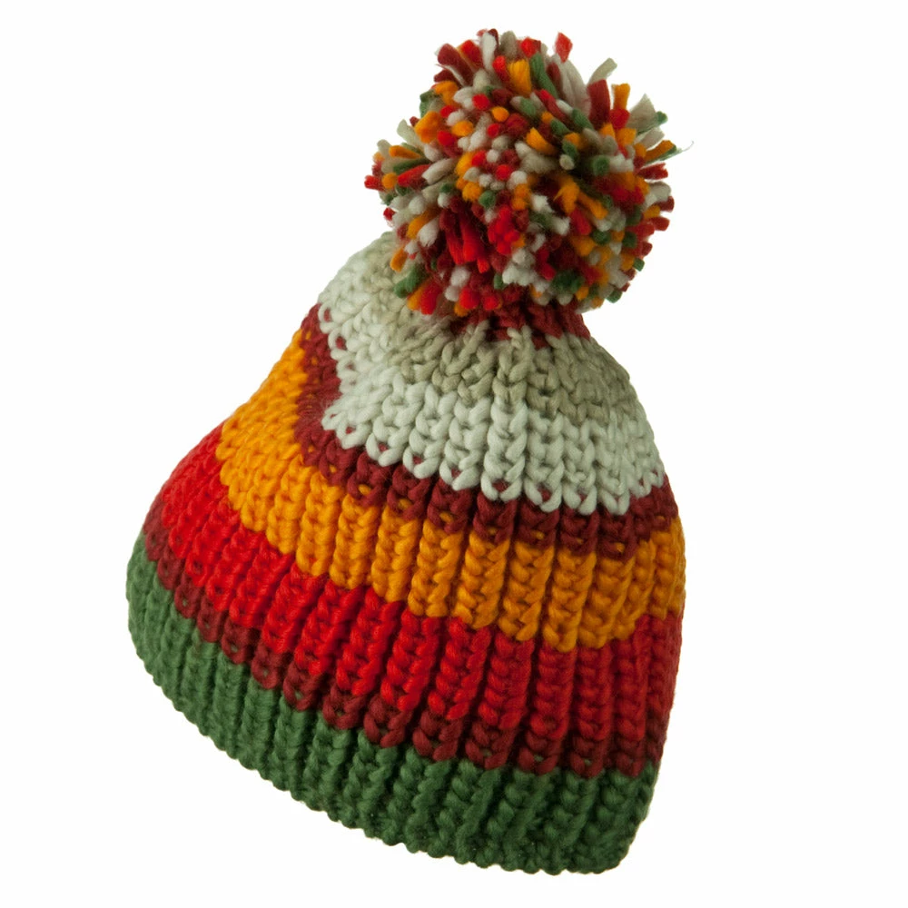 Jeanne Simmons Colorful Knitted Pom Pom Beanie Cap 6 Jeanne Simmons Colorful Knitted Pom Pom Beanie Cap - Image 4