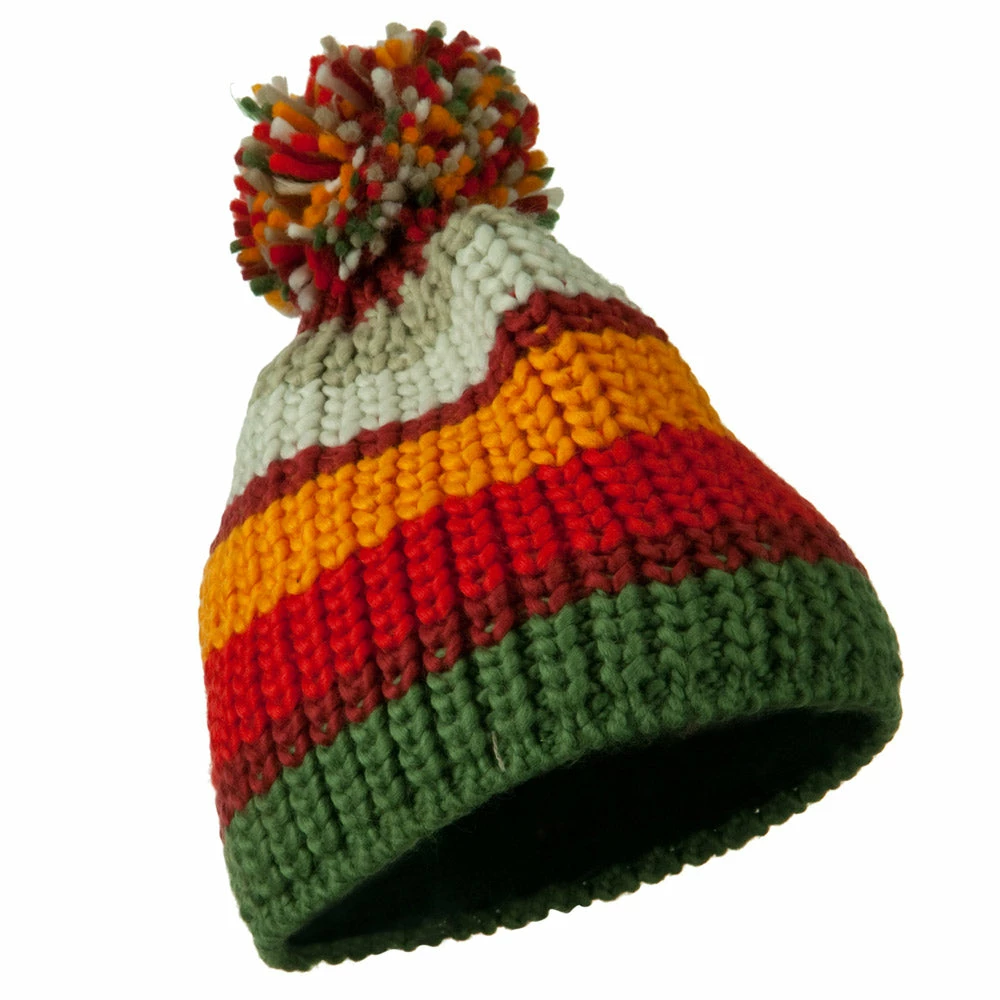 Jeanne Simmons Colorful Knitted Pom Pom Beanie Cap 4 Jeanne Simmons Colorful Knitted Pom Pom Beanie Cap - Image 2