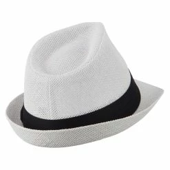Hatiya Kid's Paper Straw Black Band Fedora -Adams Shop kp002cf white 3