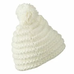 Hatiya Knit Short Beanie Hat With Pom Pom -Adams Shop kp002ps 3