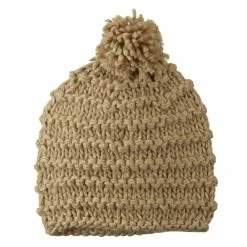 Hatiya Knit Short Beanie Hat With Pom Pom -Adams Shop kp003ps 5
