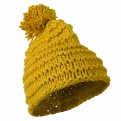 Hatiya Knit Short Beanie Hat With Pom Pom -Adams Shop kp006ps 4