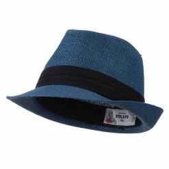 Hatiya Kid's Paper Straw Black Band Fedora -Adams Shop kp007cf navy 1