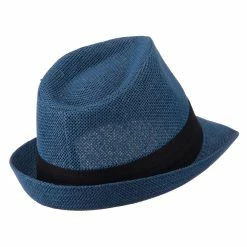 Hatiya Kid's Paper Straw Black Band Fedora -Adams Shop kp007cf navy 3