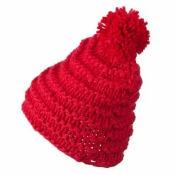 Hatiya Knit Short Beanie Hat With Pom Pom -Adams Shop kp009ps 2