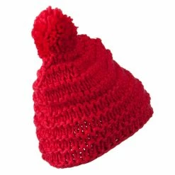 Hatiya Knit Short Beanie Hat With Pom Pom -Adams Shop kp009ps 3