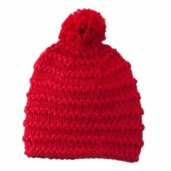 Hatiya Knit Short Beanie Hat With Pom Pom -Adams Shop kp009ps 5