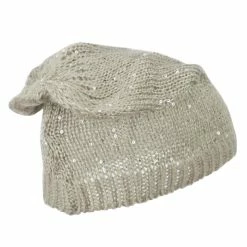 Something Special Knit Tam Beanie With Sequin 39 Something Special Knit Tam Beanie With Sequin -Adams Shop kt001bd lt grey 3