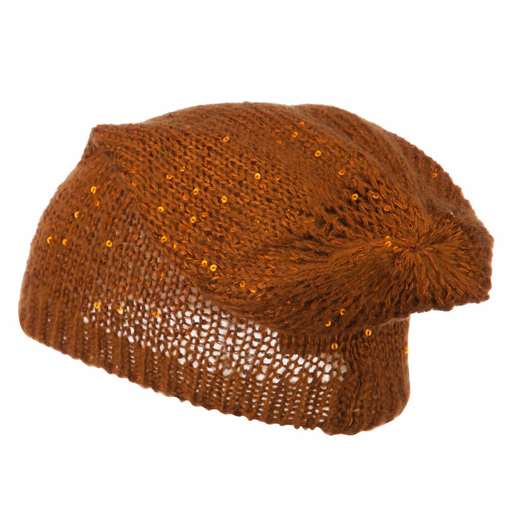 Something Special Knit Tam Beanie With Sequin 4 Something Special Knit Tam Beanie With Sequin - Image 2
