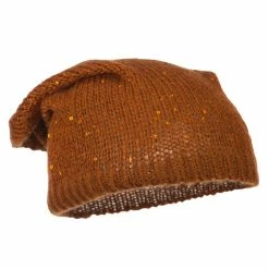 Something Special Knit Tam Beanie With Sequin 30 Something Special Knit Tam Beanie With Sequin -Adams Shop kt003bd lt brown 4